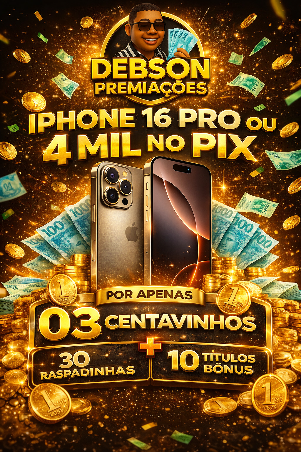 iphone 16 pro ou 4 mil no pix